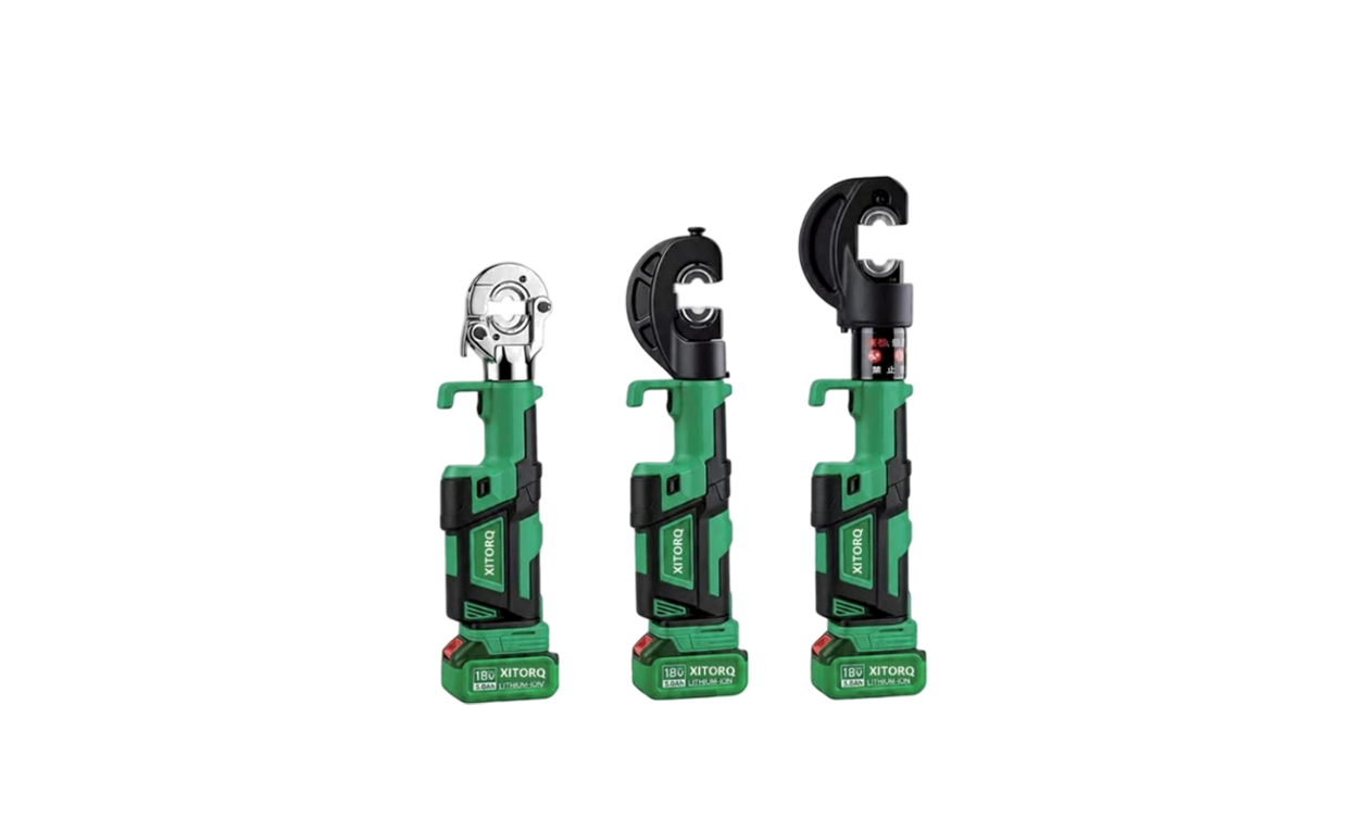 18 V-os lítium-ion hidraulikus krimpelő szerszám – 60-120 kN erő, 10-400 mm² Cu/Al kábelvégekhez